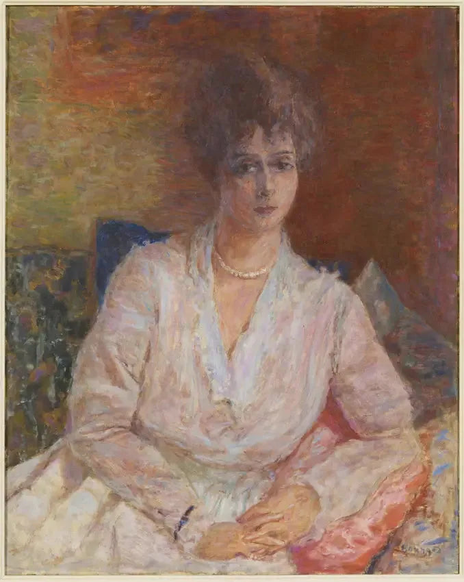 Frau Reine Thadée Natanson mit Perlenkette - Pierre Bonnard