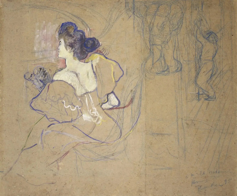 Madame Thadée Natanson (Misia Godebska, 1872-1950) im Theater - Henri de Toulouse-Lautrec
