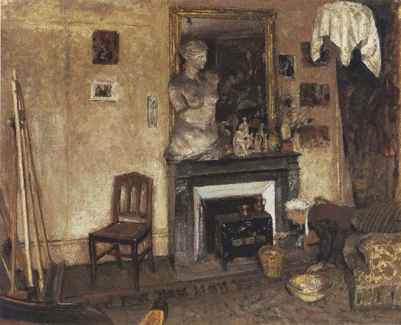 Madame Vuillard zündet das Mirus an - Édouard Vuillard