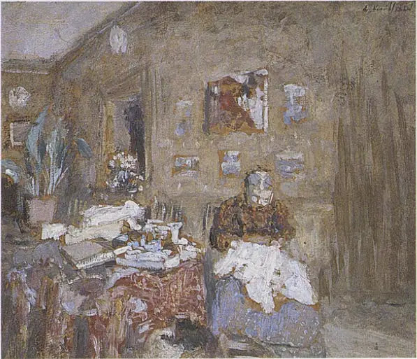 Madame Vuillard näht - Édouard Vuillard