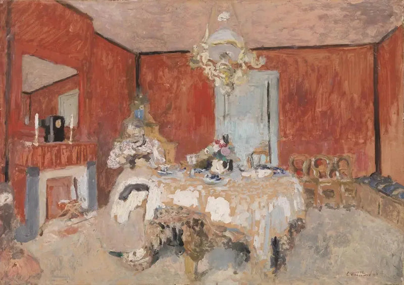 Madame Vuillard im Esszimmer in Villerville - Édouard Vuillard