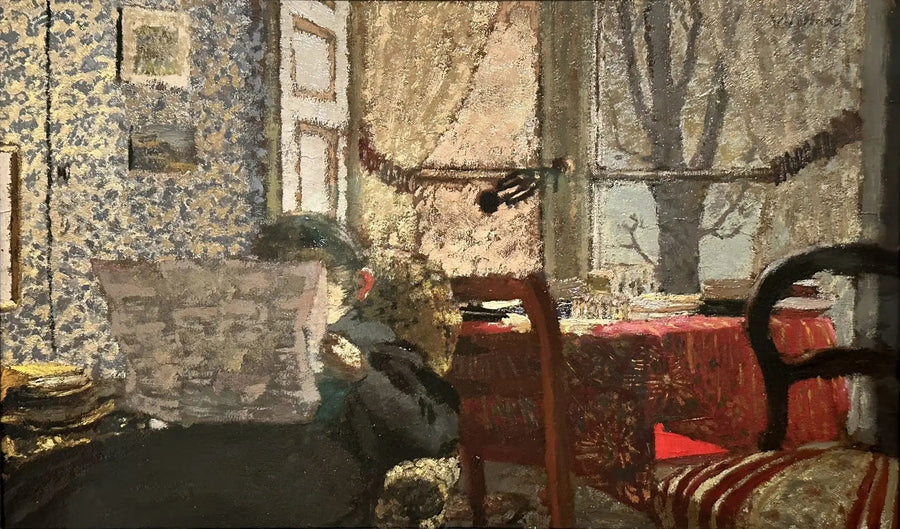 Madame Vuillard liest die Zeitung - Édouard Vuillard