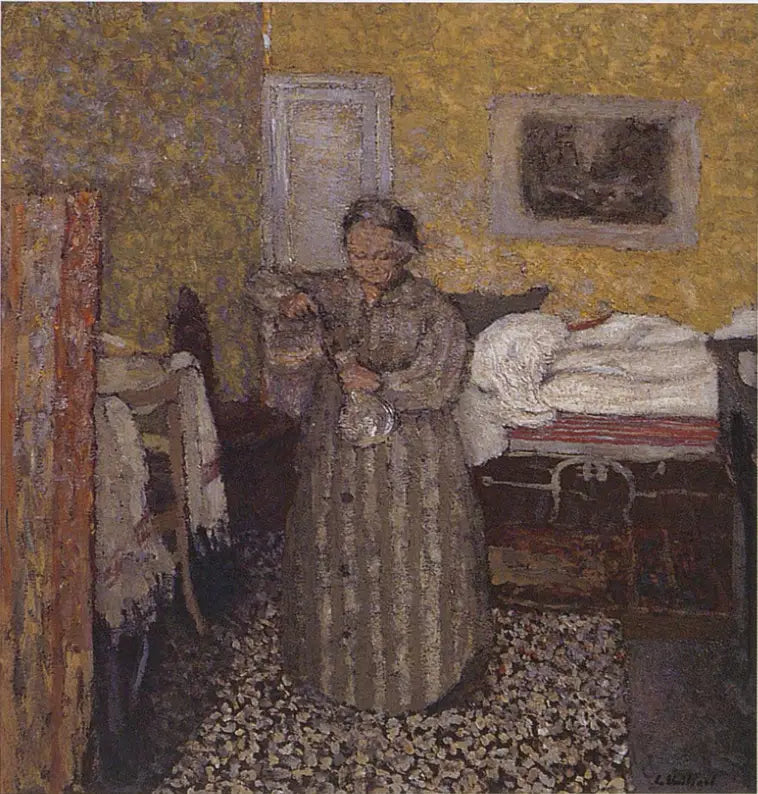Madame Vuillard füllt eine Karaffe - Édouard Vuillard