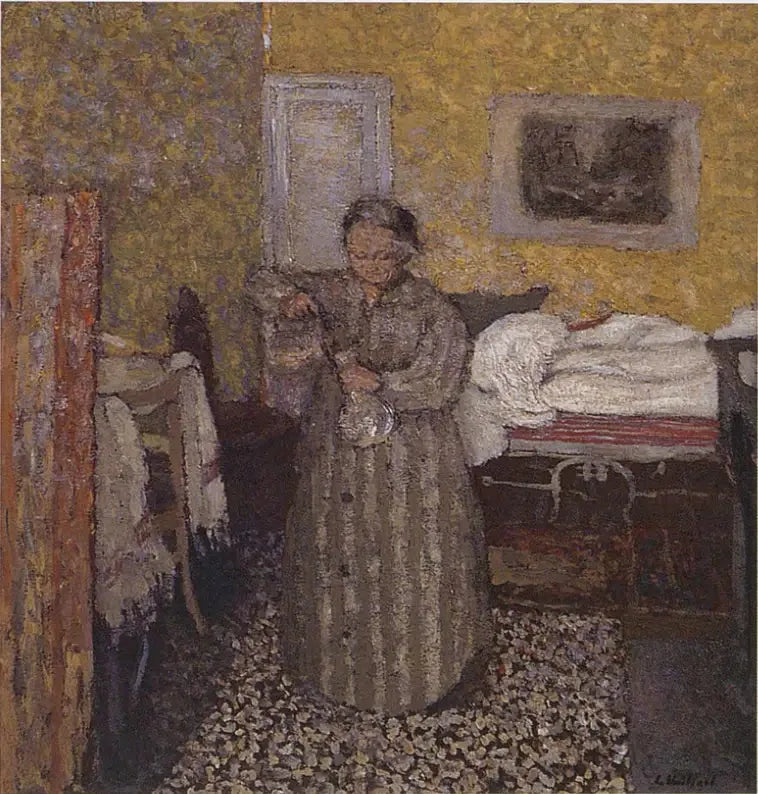 Madame Vuillard füllt eine Karaffe - Édouard Vuillard