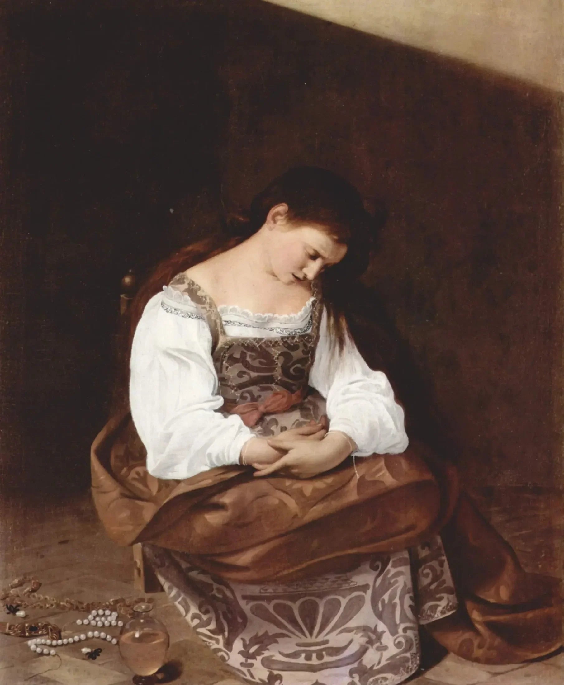 Madeleine repentante - Le Caravage image 1 copie peinte à la main à l’huile