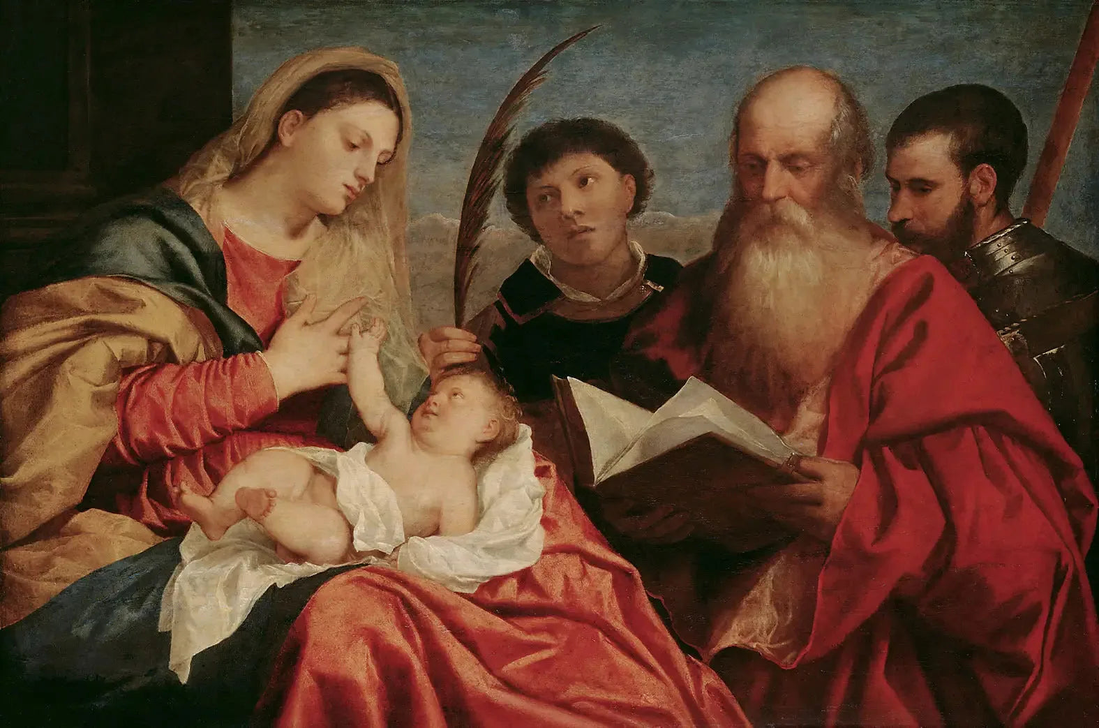 Madone avec des saints - Titian image 1 copie de tableau peinte à la main