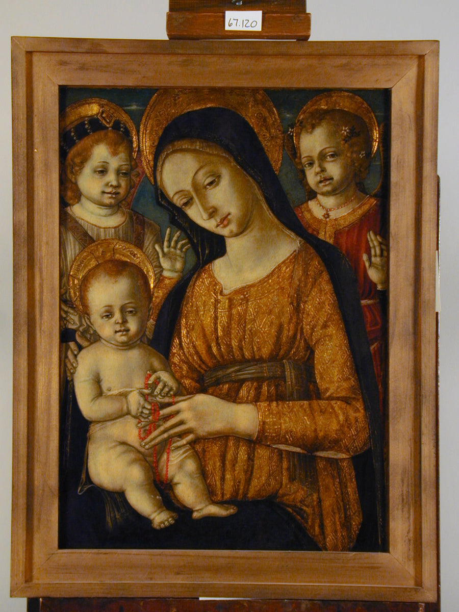 Madone mit Kind mit Engeln - Matteo di Giovanni