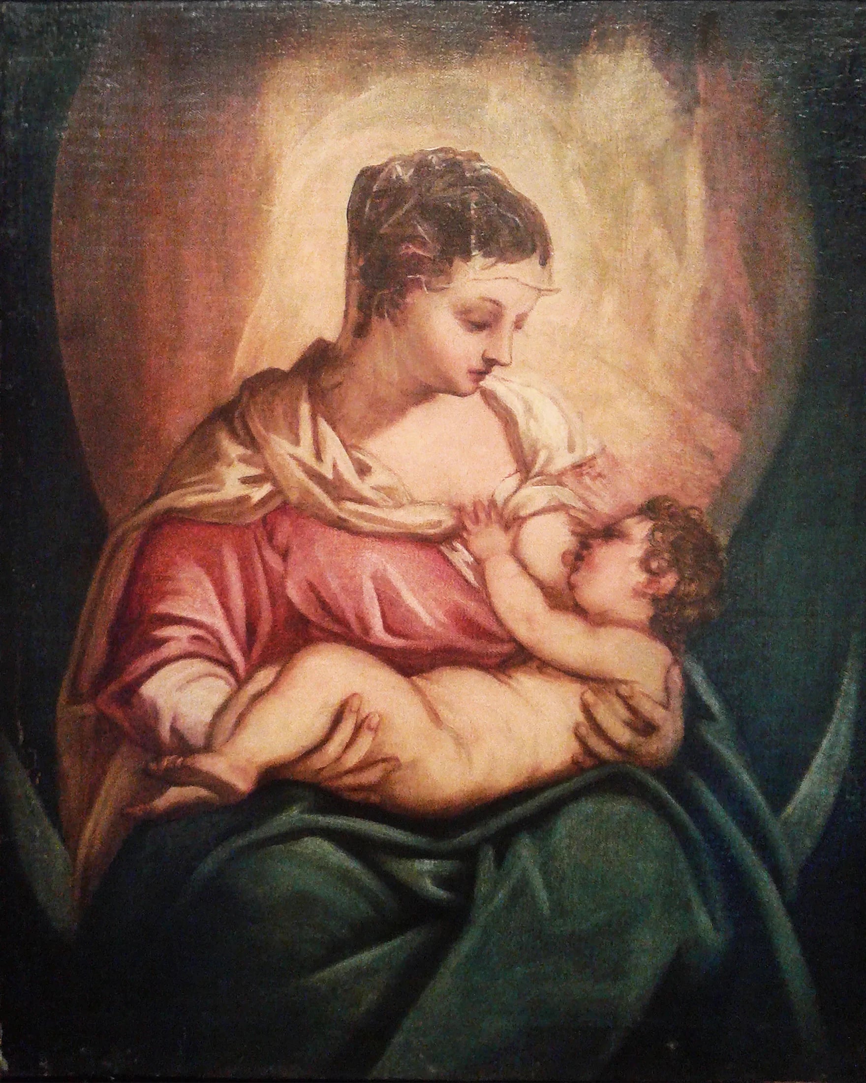 Madonna allattante - Jacopo Tintoretto image 1 reproduction de peinture à l’huile