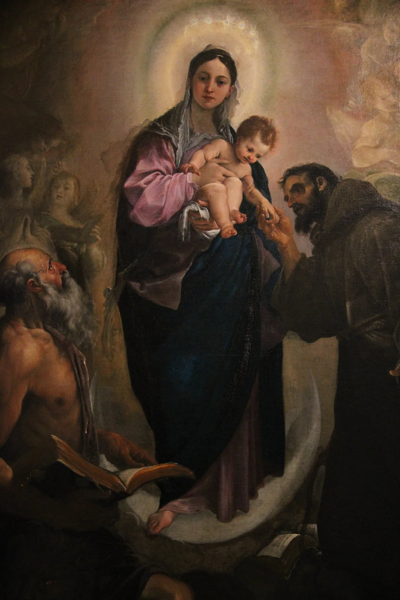 Madonna degli Scalzi mit den Heiligen Franziskus und Hieronymus - Ludovico Carracci