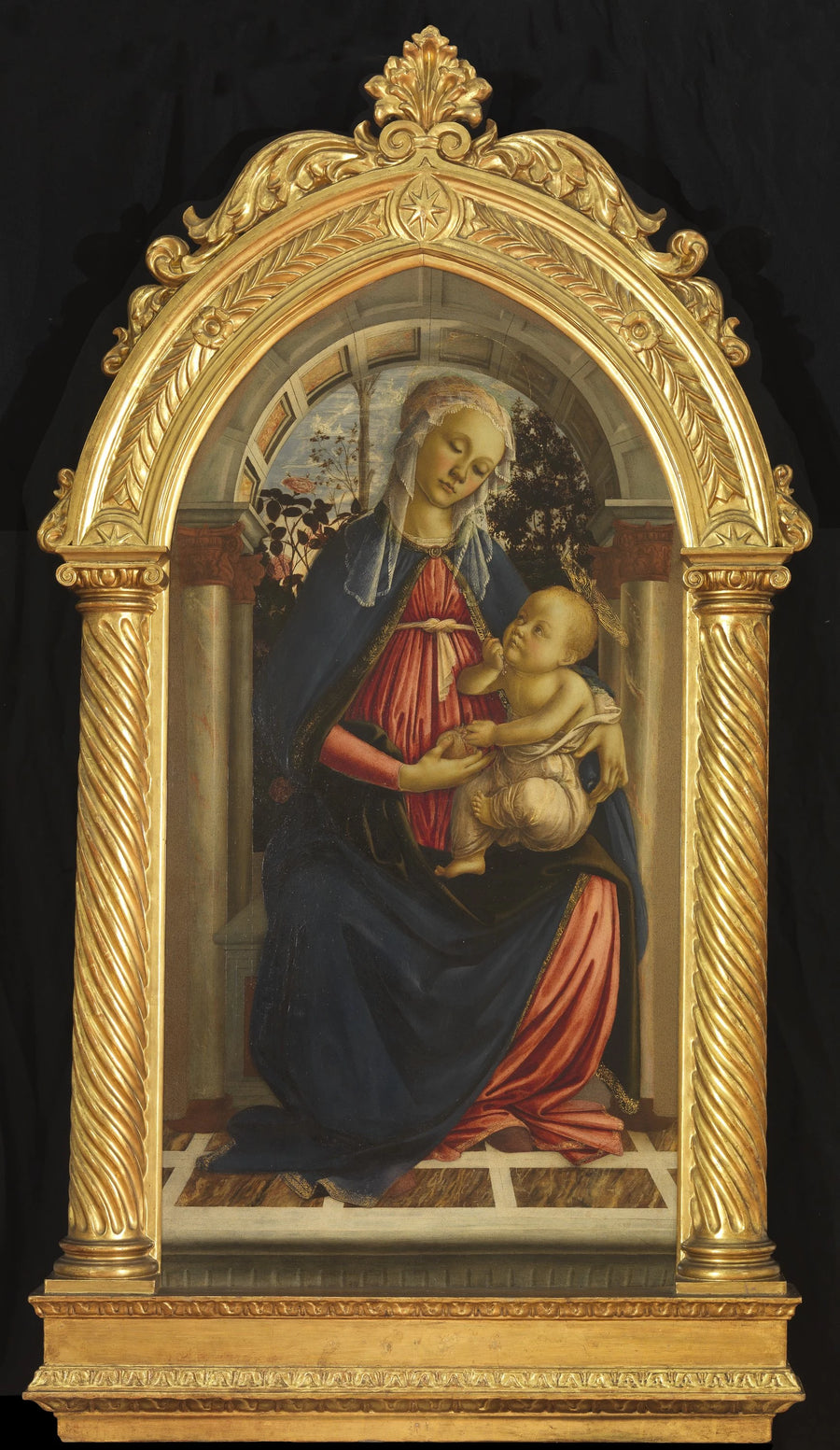Die Jungfrau im Rosengarten - Sandro Botticelli