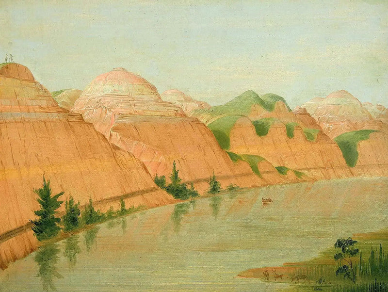 Wunderschöne Tonfelsen, 1800 Meilen über Saint-Louis - George Catlin
