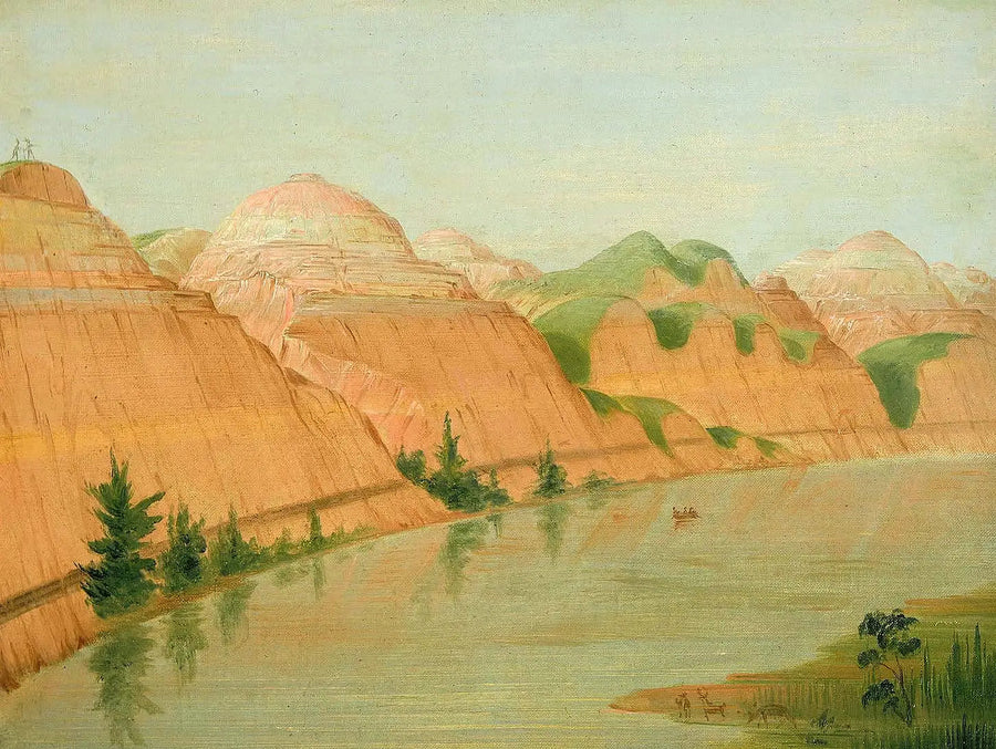 Wunderschöne Tonfelsen, 1800 Meilen über Saint-Louis - George Catlin