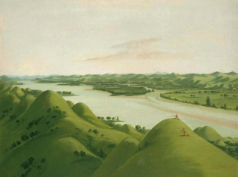 Wunderschöne Wiesen über den Poncas, 1.050 Meilen über St. Louis - George Catlin