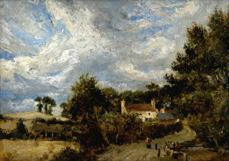 Haus am Straßenrand - John Constable