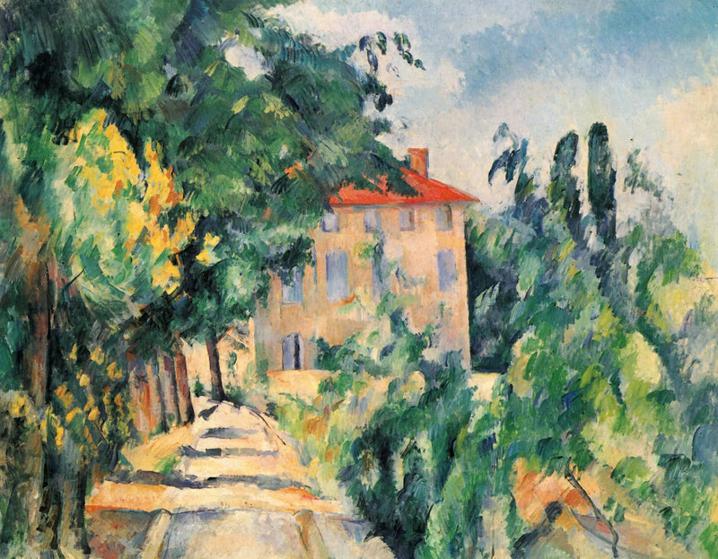 Haus mit rotem Dach (Jas de Bouffan) - Paul Cézanne