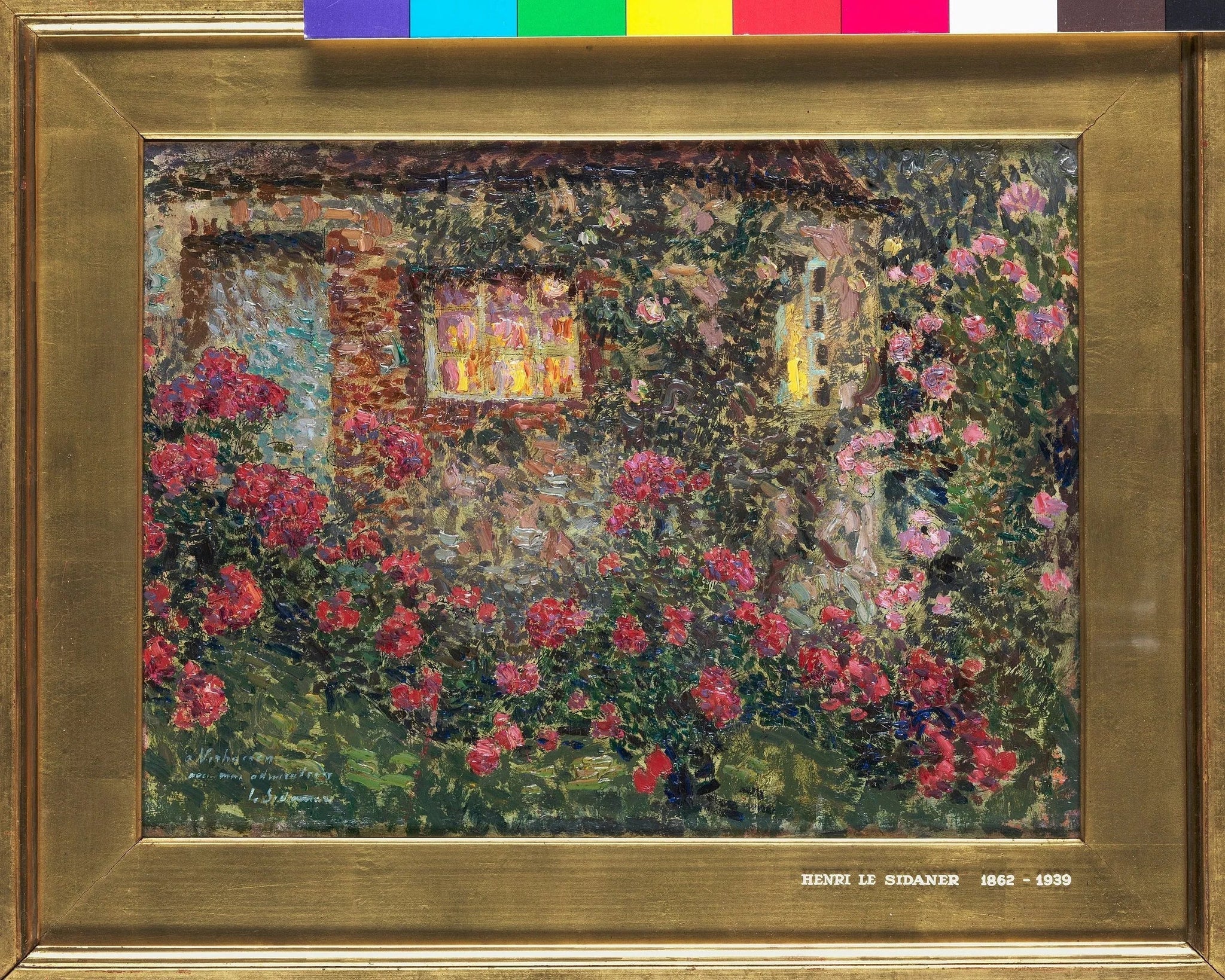 Maison de campagne parmi les roses - Henri Le Sidaner image 1 copie de tableau peinte à la main
