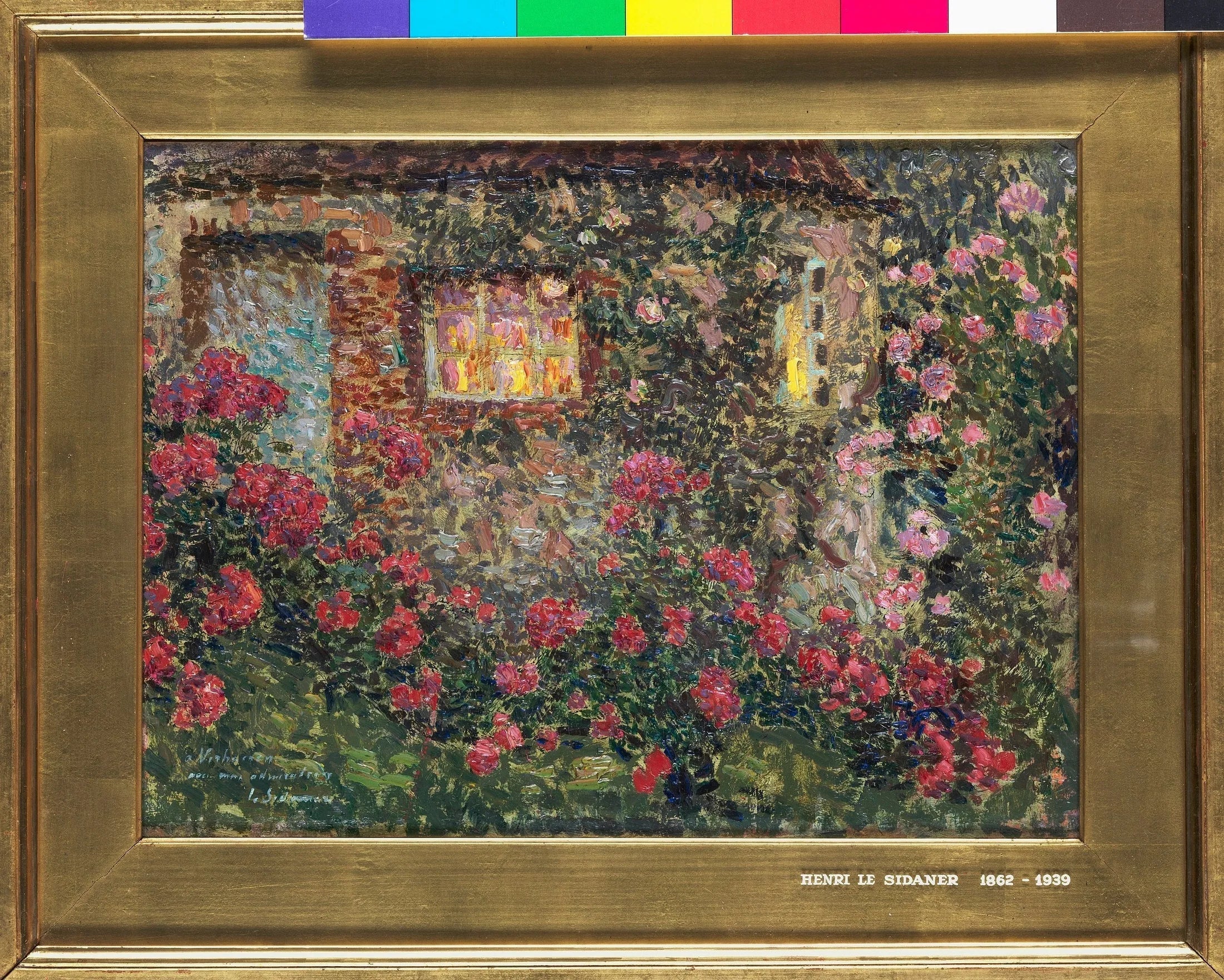 Maison de campagne parmi les roses - Henri Le Sidaner image 1 copie de tableau peinte à la main