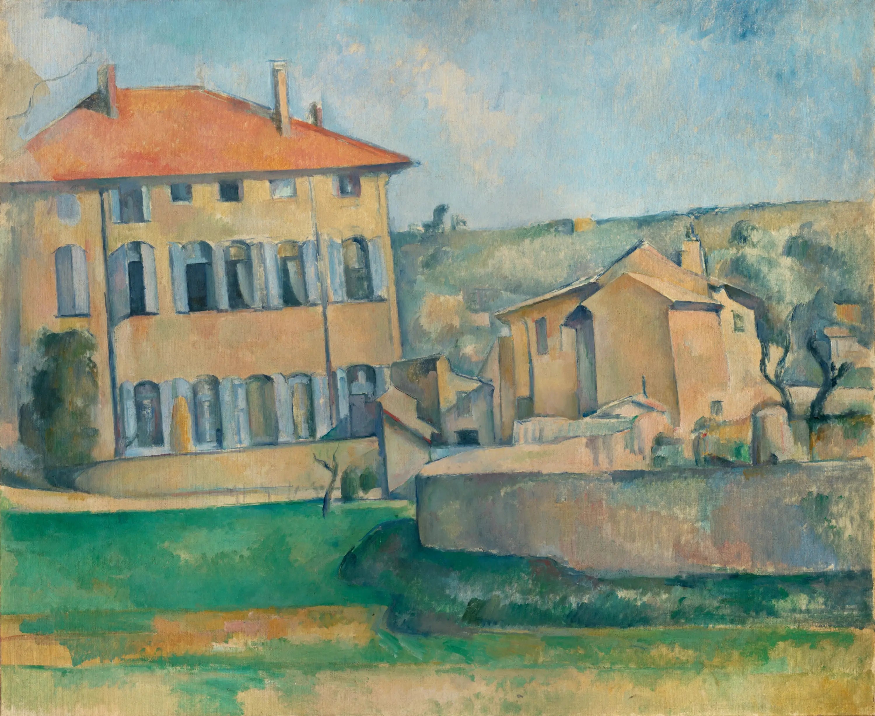Maison et ferme du Jas de Bouffan - Paul Cézanne image 1 reproduction de peinture à l’huile