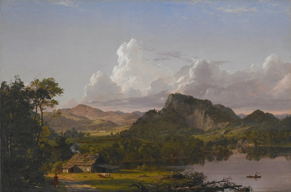 Maison près du lac - Frederic Edwin Church image 1 tableau peint à l’huile sur toile