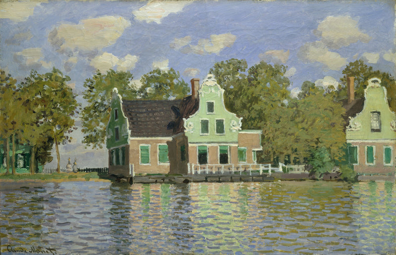Häuser am Ufer des Zaan W185 - Claude Monet