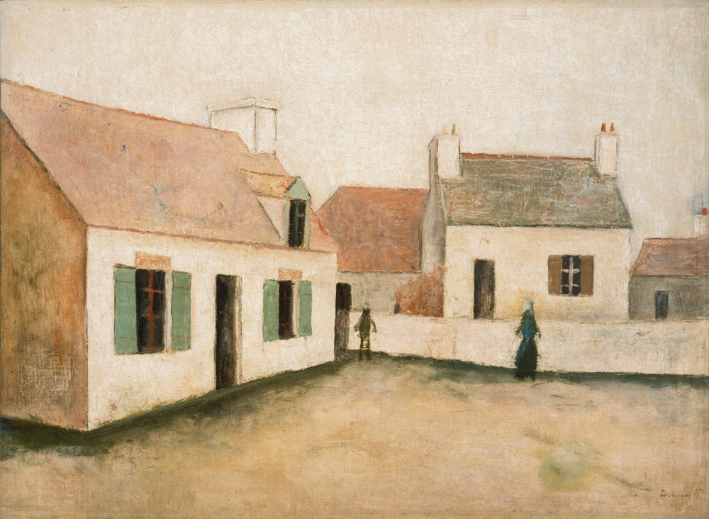 Maisons à l'Île d'Ouessant, Bretagne - Maurice Utrillo image 1 reproduction réalisée par Alpha Reproduction
