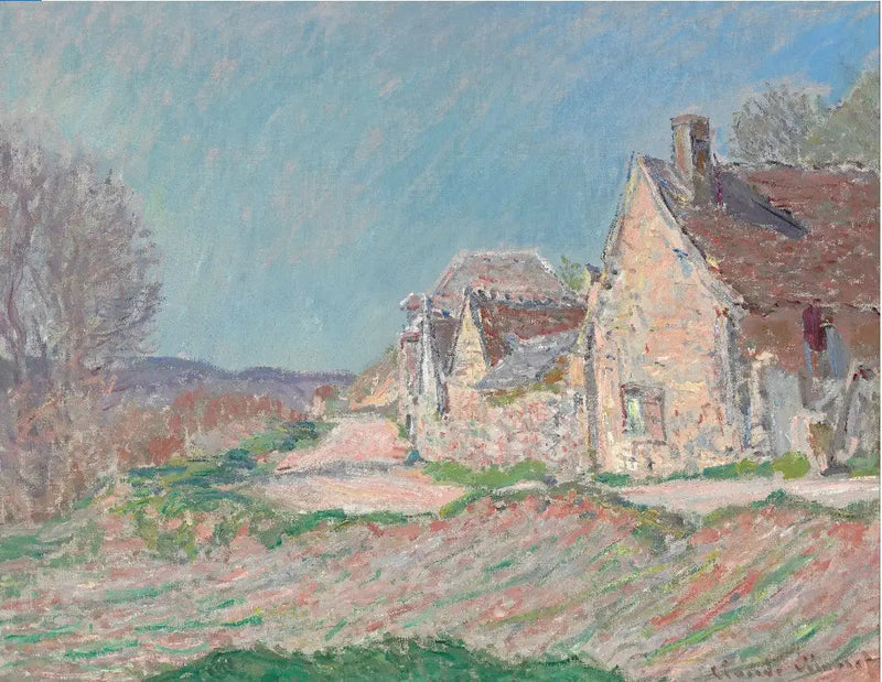 Häuser am Straßenrand - Claude Monet
