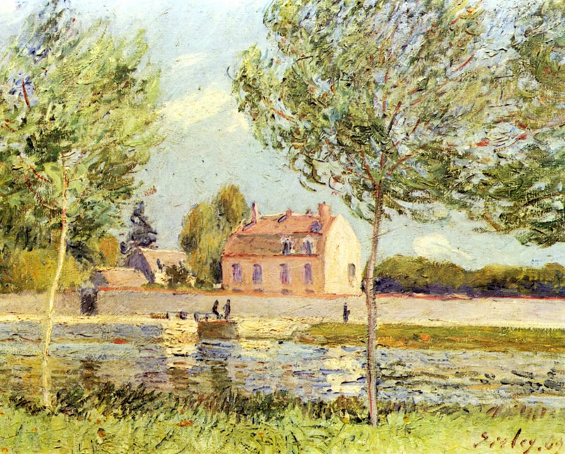 Häuser am Loing - Alfred Sisley