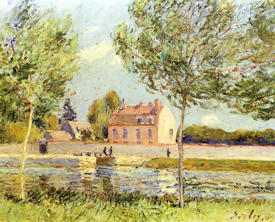 Häuser am Loing - Alfred Sisley