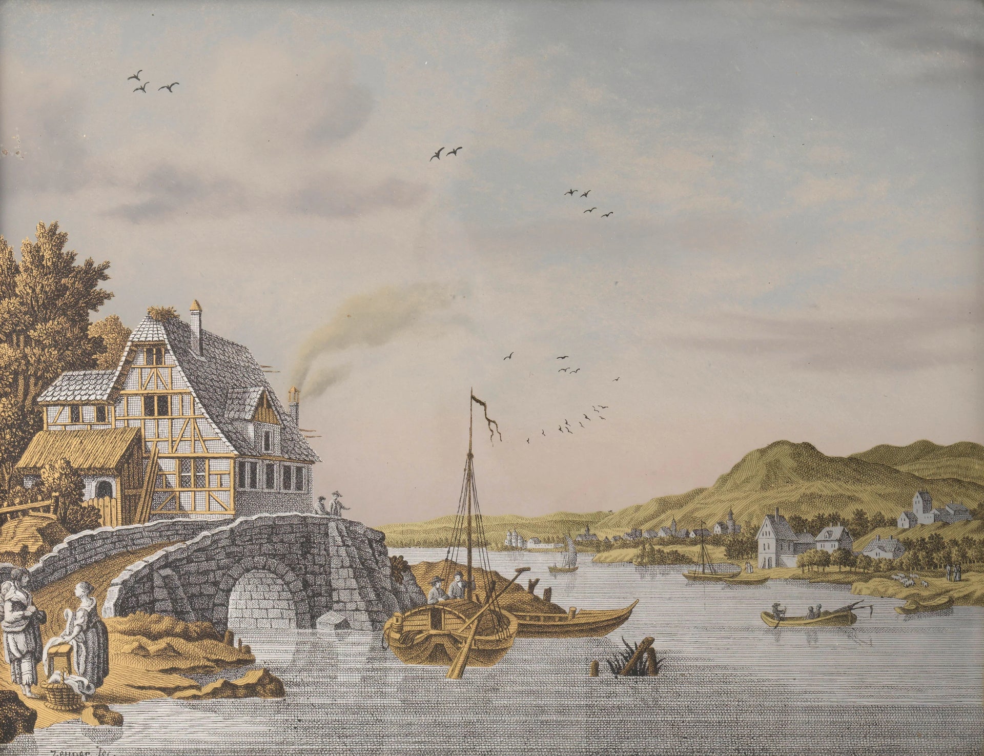 Maisons au bord d'une rivière - Jonas Zeuner