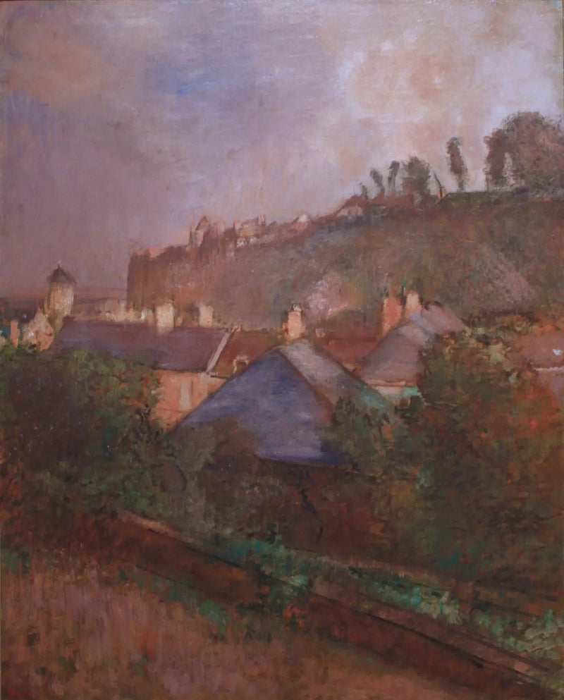 Häuser am Fuß einer Klippe (Saint-Valéry-sur-Somme) - Edgar Degas