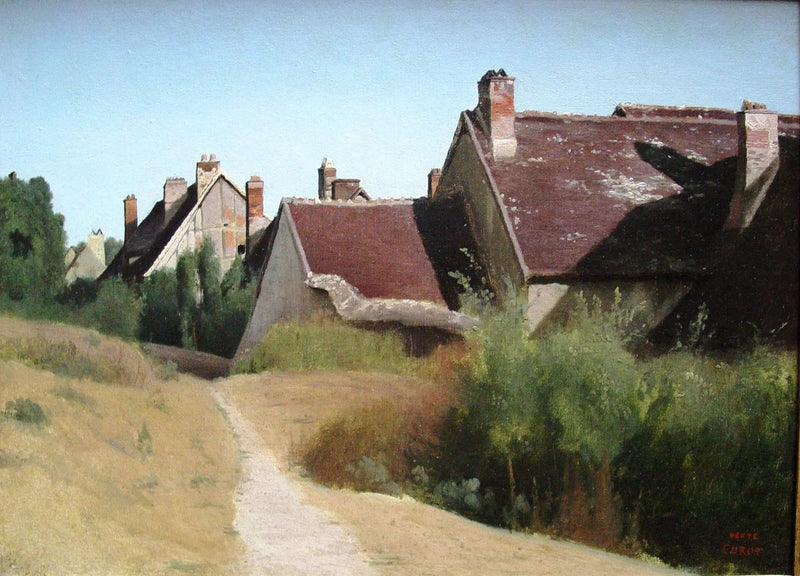 Häuser in der Umgebung von Orléans - Jean-Baptiste Camille Corot