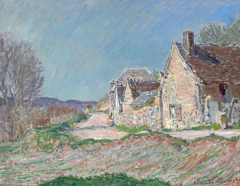 Häuser entlang der Straße W972 - Claude Monet