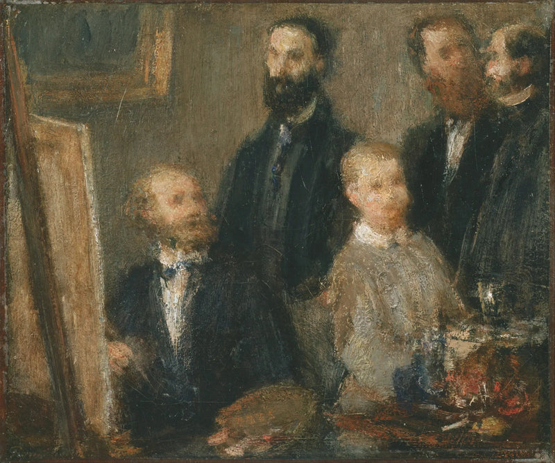 Manet in seinem Atelier - Henri Fantin-Latour
