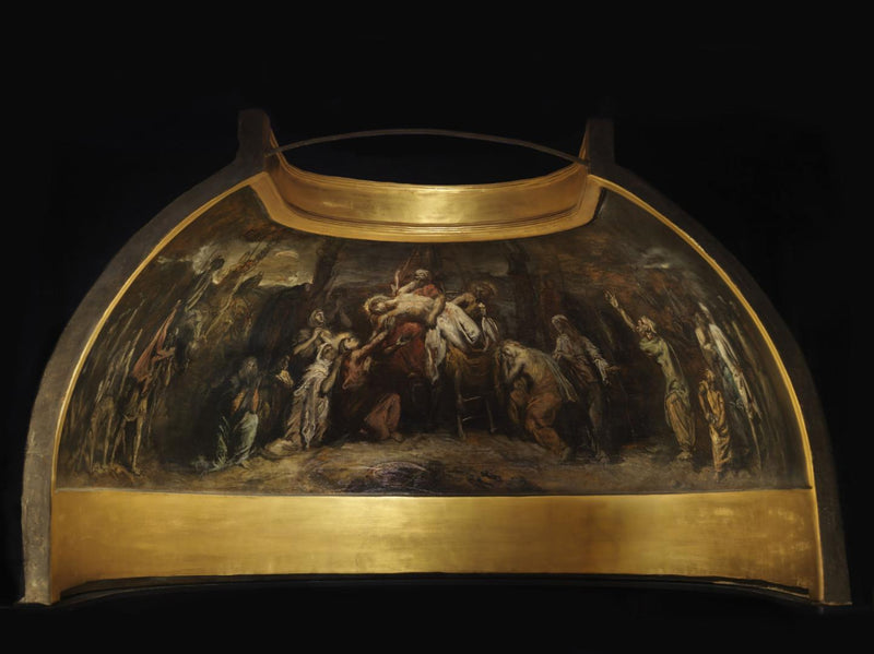 Modell des Halbkreises der Kirche Saint-Philippe du Roule: „Der Christus vom Kreuz herabgestiegen“ - Théodore Chassériau