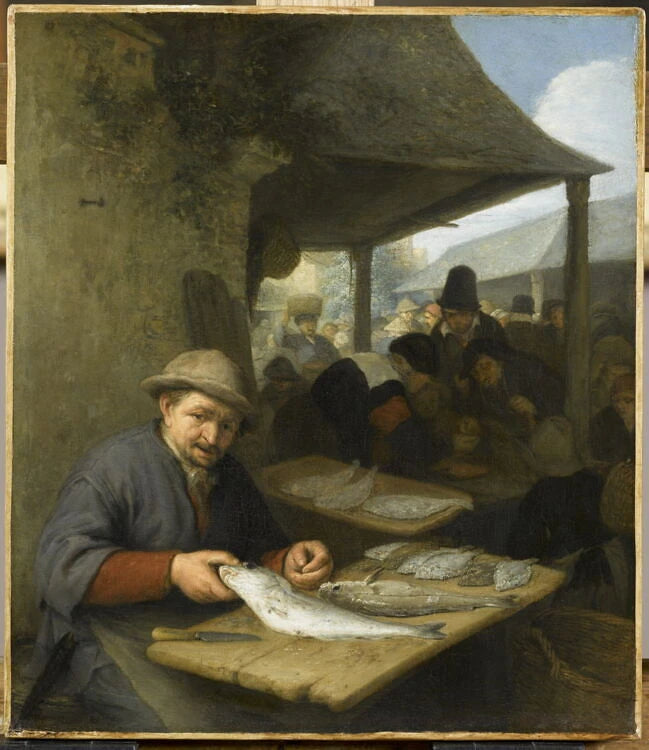 Le marché aux poissons - Adriaen van Ostade