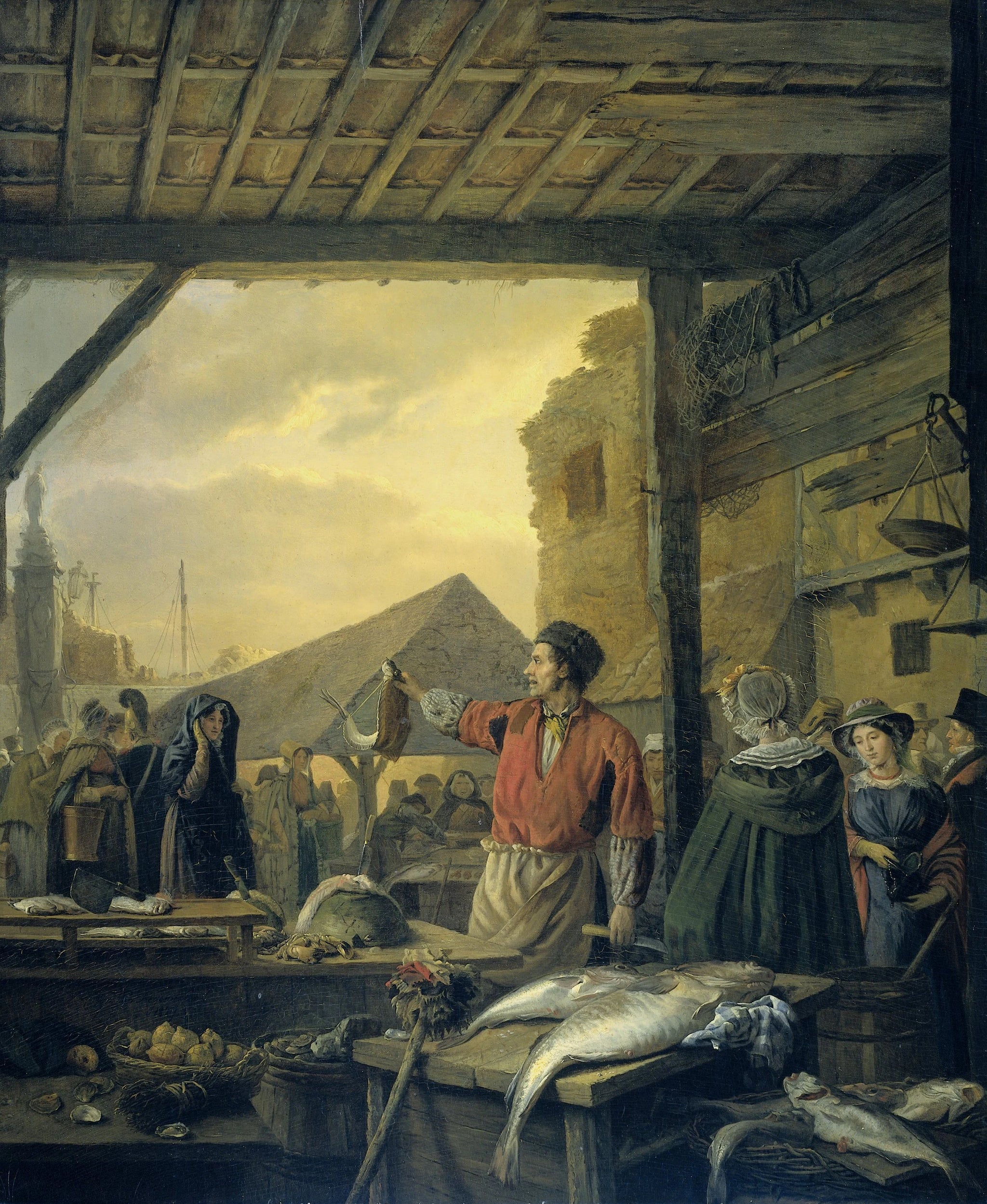 Le marché aux poissons d'Anvers - Ignatius van Regemorter