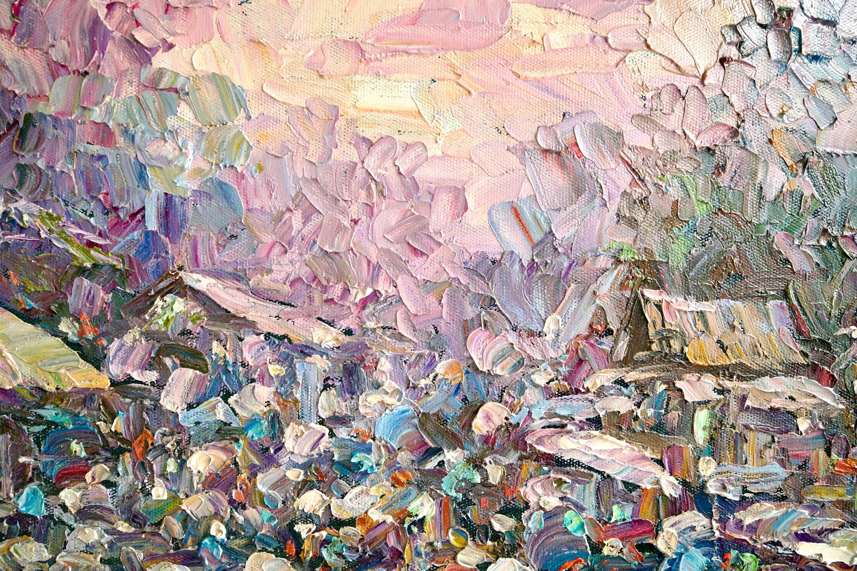 Marché flottant | 145 x 105 cm image 12 copie de tableau peinte à la main