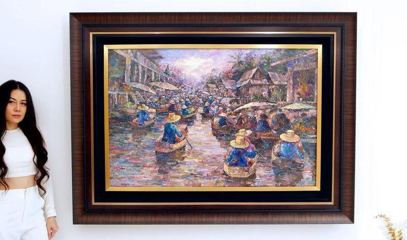 Schwimmender Markt   | 145 x 105 cm