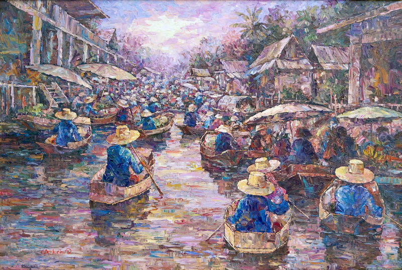 Schwimmender Markt   | 145 x 105 cm