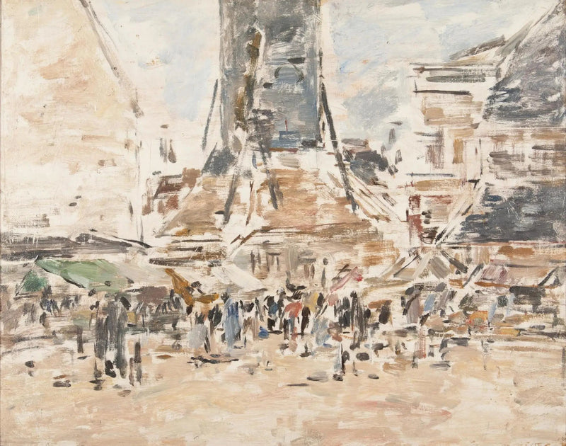 Markt Sainte-Catherine in Honfleur - Eugène Boudin