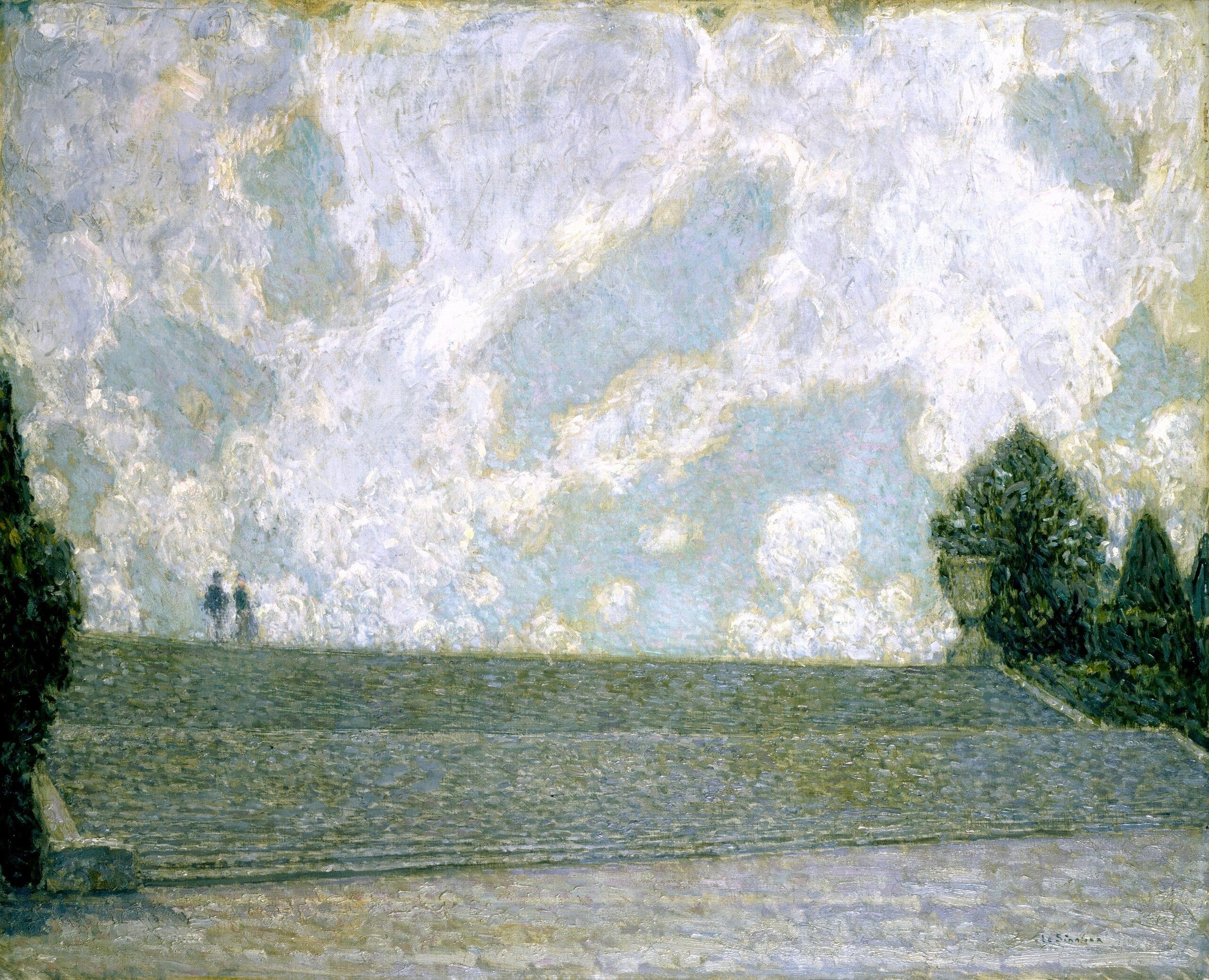 Marches du Château de Versailles (Les Marches du Palais Versailles) - Henri Le Sidaner image 1 tableau peint à l’huile sur toile