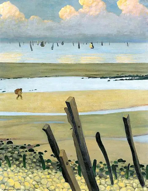 Niedrigwasser in Villerville - Félix Vallotton