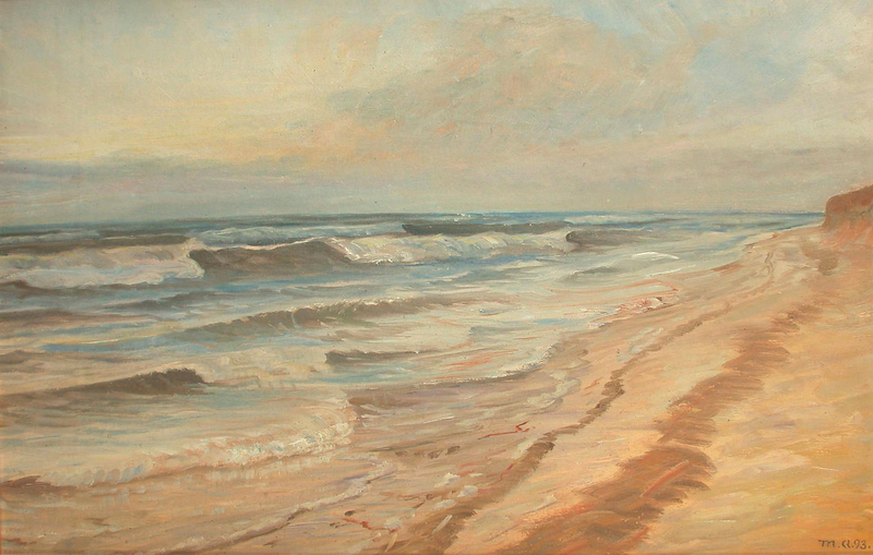 Flut am Strand von Skagen. -Michael Peter Ancher