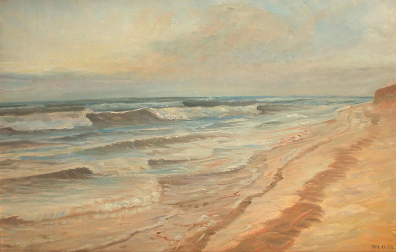 Flut am Strand von Skagen. -Michael Peter Ancher