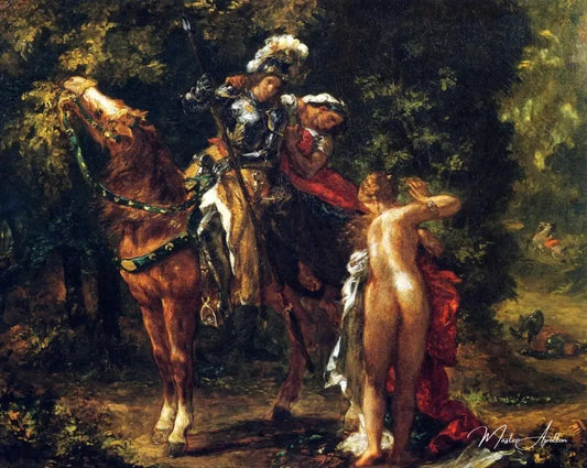 Marfisa et Pinabello - Eugène Delacroix - Reproductions de tableaux et peintures haut de gamme