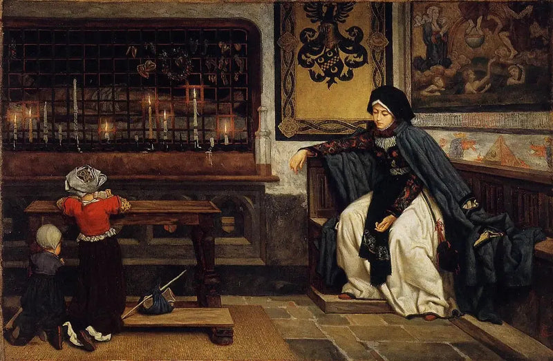 Marguerite in der Kirche - James Tissot