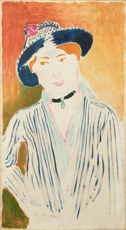 Marguerite in gestreifter Jacke - Henri Matisse