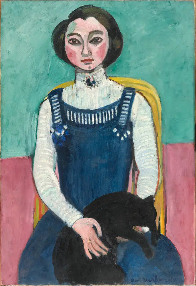 Marguerite mit schwarzer Katze - Henri Matisse