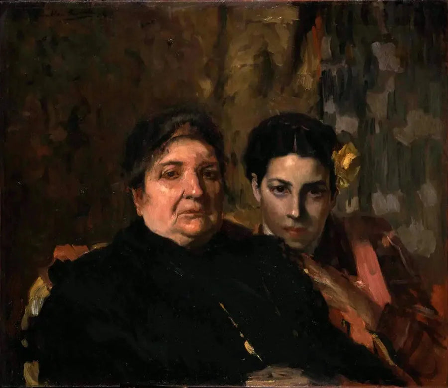 María und ihre Großmutter - Joaquín Sorolla