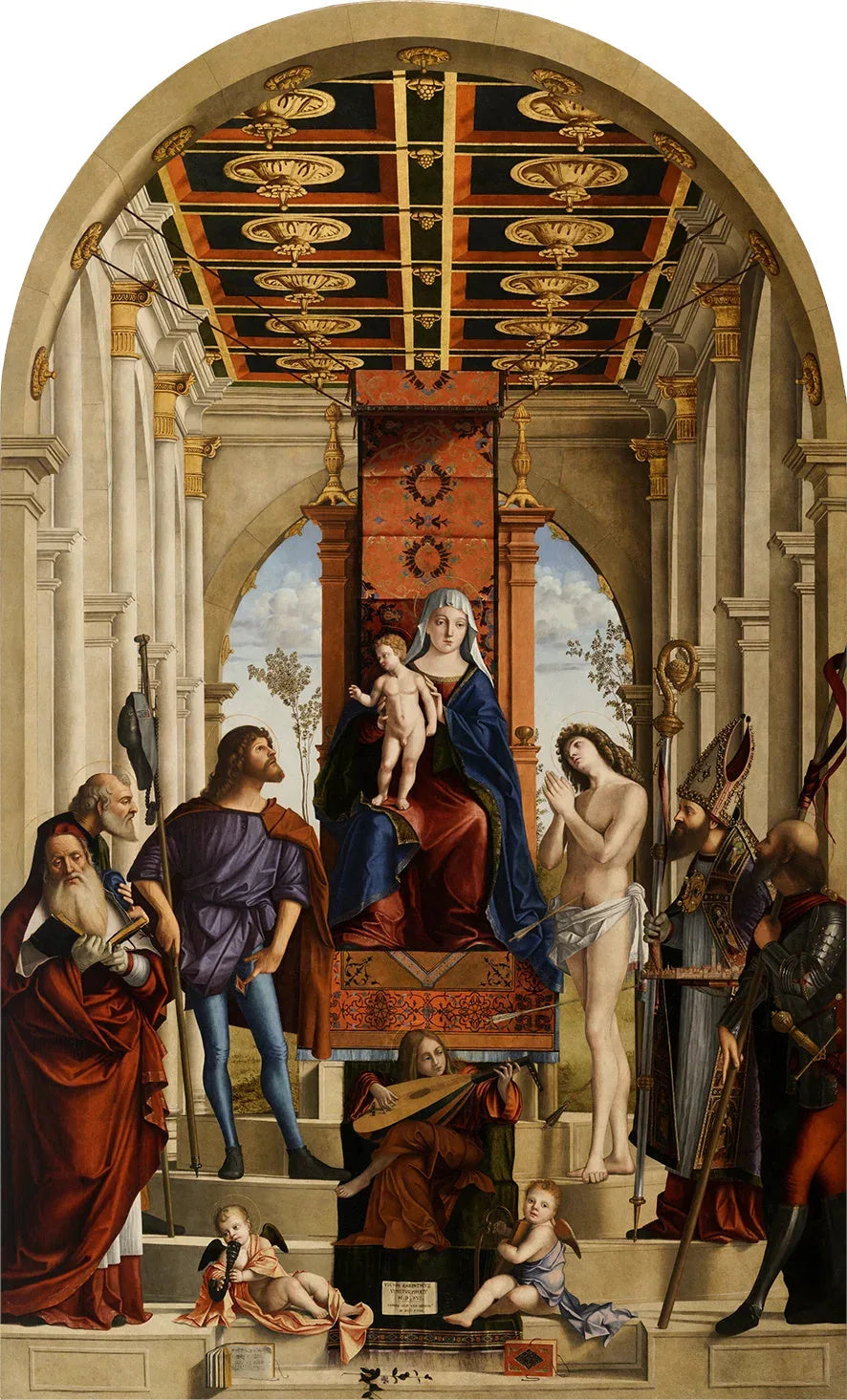 Maria mit Kind und Heiligen - Vittore Carpaccio image 1 reproduction artisanale de tableau